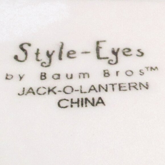 Style-Eyes By Baum Bros Jack-O-Lantern 12" Orange Ceramic Plate Halloween Decor - Picture 3 of 4